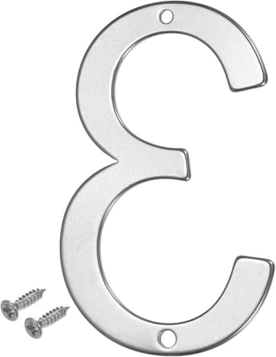Dailygoods - M METERXITY 1-pack huisnummer, 3 inch 304 roestvrij staal brievenbus nummer deur nummer signage voor tuin/hotel/brievenbus/adres/teken, huisnummer voor buiten [nummer 3, zilver]