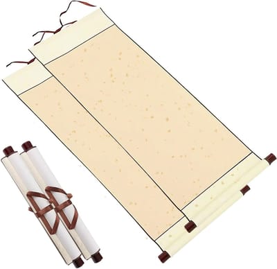 SnelShoppen - Chinese Perkamentrollen Calligrafie, 2 Stuks, 80 x 30 cm, Rijstpapier, Xuan Papier voor Creatieve Schrijven, Retro Ontwerp, Wit