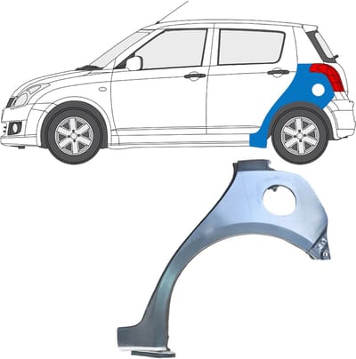 Reparatiepaneel achterspatbord voor Suzuki Swift 2005-2010 / Links