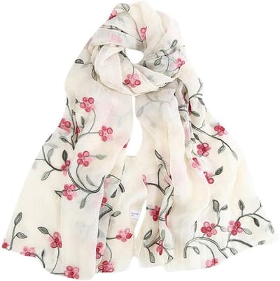 Chiffon hoofddoek - Hoofdband sjaal - Stijlvol combineren - Uniek borduurwerk - 170x65 cm - Geel zwart ruit