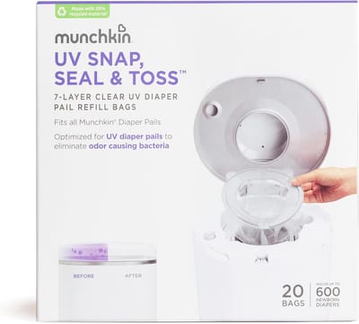 UV Snap, Seal & Toss Luieremmer Refill Zakken - 20 Stuks voor 600 Luiers