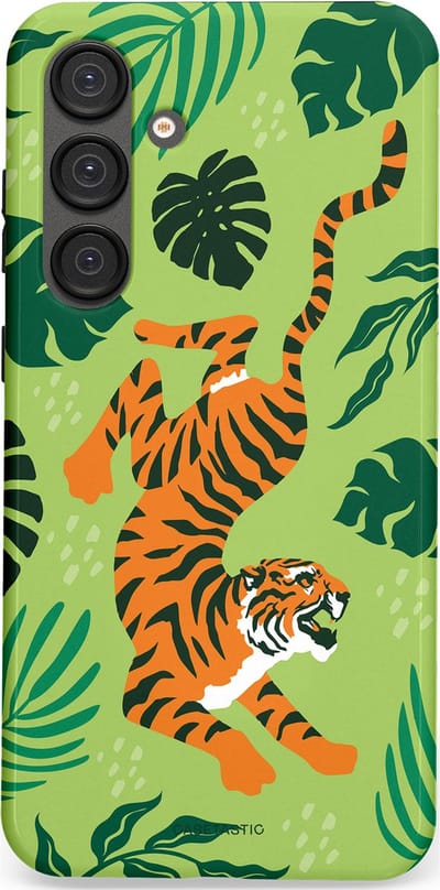 Casetastic Hoesje Geschikt voor Samsung S25 Plus - Stijlvolle Beschermende Duo-layer Case - Tijgerwoud