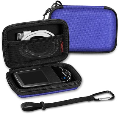 Hardcase voor Freestyle Libre 3/2 - Beschermende Opbergtas voor Bloedglucosemeter, Lichtgewicht en Schokbestendig met Clip en Handgreep voor Diabetici, Blauw