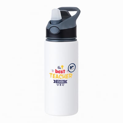 Hacebo® - Docent cadeau - waterfles met rietje zwart - Meester en juffen cadeau - de beste leraar/lerares - afscheidscadeau - Collega cadeau - verjaardagscadeau - verjaardag - cadeau - geschenk - leuke cadeau - kado - water fles - 650ML