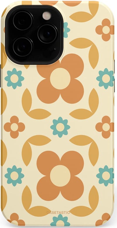 Casetastic hoesje geschikt voor Apple iPhone 13 Pro Max - MagSafe - Dubbellaagse bescherming - Retro verlangen - Fashion Case - Crème Perzik Goud