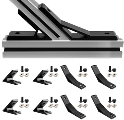 Dailygoods- Hoekhoekbeugel 45/135 Graden - 8 Stuks - 3030 Aluminium Extrusie - T-sleuf/V-sleuf Accessoires - Inclusief Schroeven/Moeren - Geschikt voor 3D-printerframes - Aluminium Connector