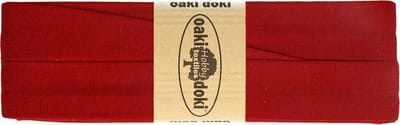 Oaki Doki Jersey Tricot Biaisband 20mm – 3 Meter – Rood 600 – Elastisch Afwerkingslint voor Stretchstoffen