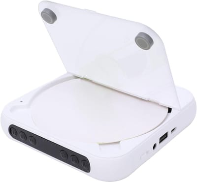 Portable CD -speler, ABS ABS Wijd Compatibel Om CD Music Player 2000MAH Te Gebruiken met Bekabelde Koptelefoons voor MP3 (WHITE)