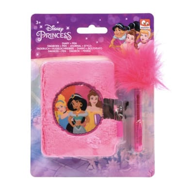 Disney Prinses Dagboek met Pluche Pen - Disney Princess - Jasmine, Assepoester & Belle - Dagboek voor Meisjes - Kinderdagboek - Dagboek met Slotje & Sleutels - Roze Dagboek voor Meisjes - Meisjes Dagboek & Pen - Prinsessen Dagboek - Pluche Dagboek