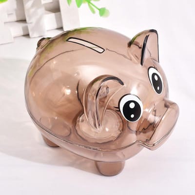 Openbaar Spaarpotje Transparant Lieflijk Bankje Munt Geld Contant Kind Plastic Spaarpot Cadeau beige