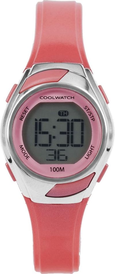 Coolwatch CW.348 Sporty Meisjes Horloge Digitaal Roze 10 Atm