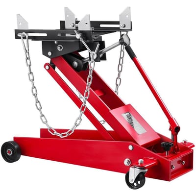 Cric rouleur profil bas, Capacité de levage de 1000 lbs / 0,45 tonne Cric rouleur télescopique pour transmission, Hauteur de levage de 16-64 cm, Roues avant pivotantes à 360°,