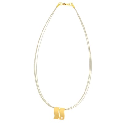 Behave Dames Ketting Goud- En Zilverkleur Met Minimalistische Hanger – Nikkelvrij Handgemaakt Sieraad 38 cm
