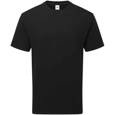 Fruit of the Loom Katoenen uniseks T-shirt voor volwassenen (Zwart)