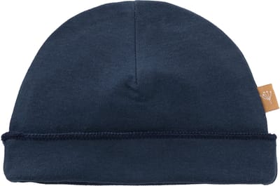 Fresk Baby muts 0-6 m – Kraamcadeau – Hoofdomtrek 45/48 cm - Biologisch Katoen - Donkerblauw -