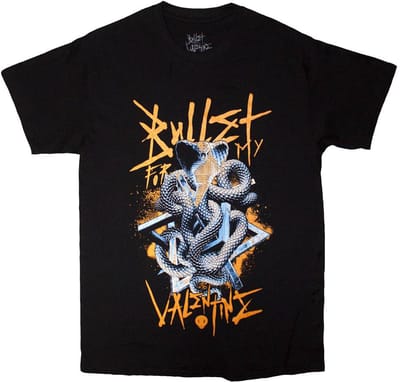 Bullet For My Valentine - Wrapped Cobra Heren T-shirt - M - Zwart