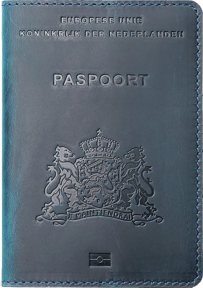YONO Paspoort Hoesje NL - Paspoorthouder Leer - Houder - Cover - Mapje - Blauw