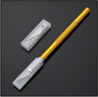 Scalpel Mes Met 5 Mesjes | RVS | Scalpelmesjes | Scalpel Mesjes | Hobbymes | Chirurgisch Mesje | GOUD
