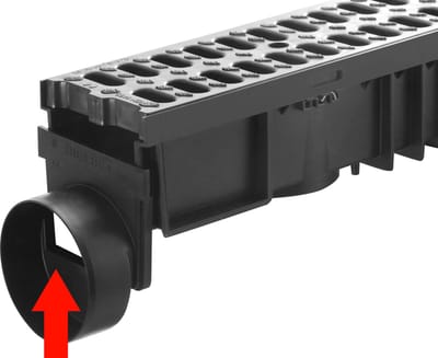 Wovar Zijuitloop voor Ondiepe Lijngoot 55 mm Hoog | Per Stuk | Afvoergoot