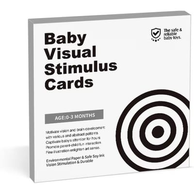 Hoge Contrast Baby Flashcards voor Visuele Ontwikkeling bij Pasgeborenen | Montessori Sensorisch Leer Speelgoed voor Baby's 0-36 Maanden gray