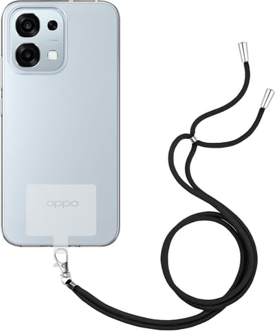 Just in Case hoesje met koord geschikt voor Oppo A6 Pro Hoesje met Koord - Flexibele Case - Transparant