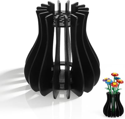 Set van Houten Vazen voor Bloemen, Boho Decoratie, Creatieve Bouwset voor Rozen, Zonnebloemen en Tulpen