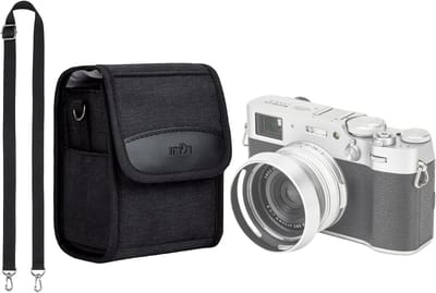 Compacte Digitale Camera Tas voor Reizen, Zwart, Groot, Bescherming, Schoudertas, Neopreen, 150 x 90 x 90 mm