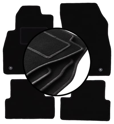 Complete set veloursmatten voor: Opel Astra J hatchback, sedan, stationwagen, sports tourer (2009-2015)