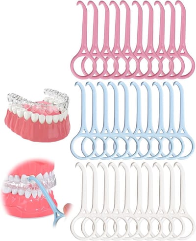 Aligner Verwijderaar - Beugel Haak - Mondhygiëne Hulpmiddel - 30 Stuks Voordeel - Lichtgewicht & Draagbaar - Gekleurd