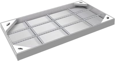 Inbouw Putdeksel - Inspectiedeksel Bodemplaat - Bestrating Afdekken - Roestvrij Staal - 60x100cm - Zilver