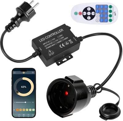 Store_9 - LED-Lichtsnoer - Dimbare Afstandsbediening - Tijdschakelaar voor Flexibele Verlichting - 1500W - Geschikt voor Tuin en Feesten - Lange Le...