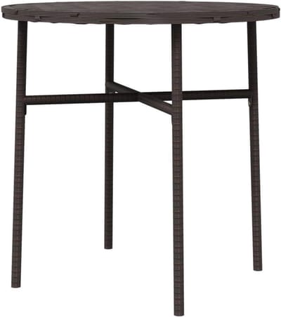 Ronde bijzettafel - Tuinmeubel - Buiten genieten - Weerbestendig rotan - 45 cm - Bruin