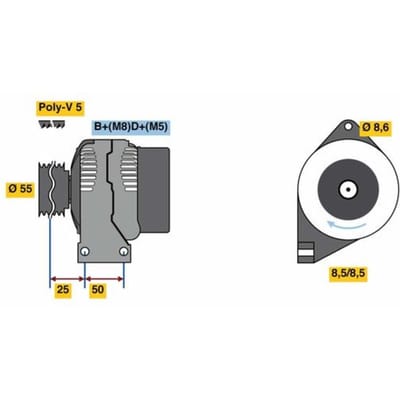 Dynamo / Alternator BOSCH 0 986 049 540