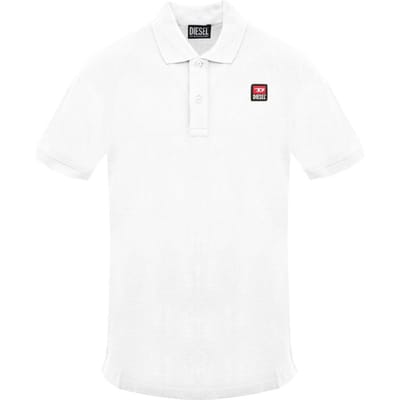Diesel Heren Klein Logo Poloshirt (Gebroken wit)