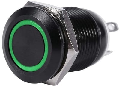 Dailygoody - LED Button Switch - Push Button - Hoogwaardige uitstraling - Groen - 12V 2A - Perfect voor automotive toepassingen - Krachtig en duu