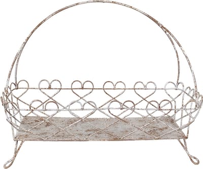 Clayre & Eef Etagère 50x24x41 cm Wit Bruin Metaal