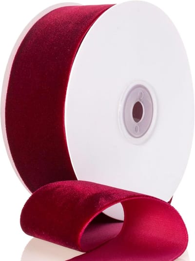 Bordeaux Fluweel Lint 38mm Breed - 10 Meter Rol - Luxe Decoratie Lint voor Kerst, Knutselen en Cadeauverpakking