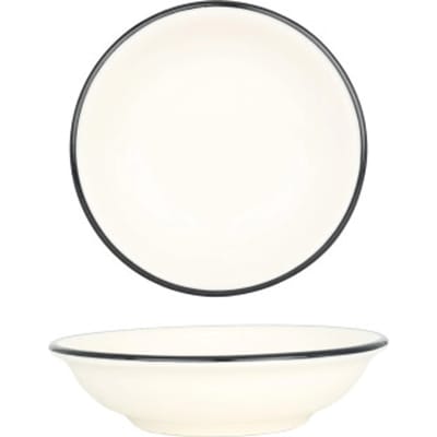 Bonna Serveerschaal - Linea Black - Porselein - 15 cm (330cc) - set van 2