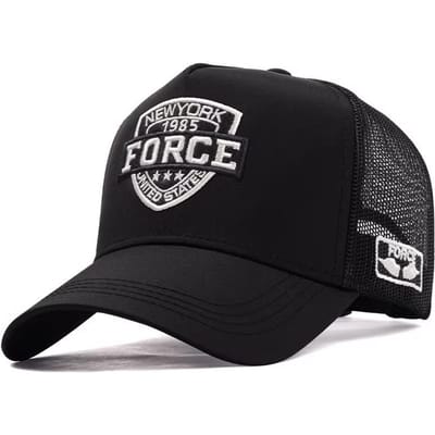 Nieuwe Hoge Top Hoed Mannen Zomer Zon Bescherming Baseballpet Dunne Gaas Ademende Baseballpet Modieus Adjustable black