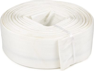 Rubbermagazijn - Platte waterslang - Wit - Rol 20 meter - Ø 50mm - Afvoerslang