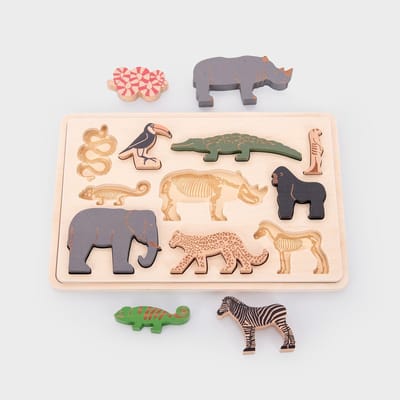 Safari dierenlaagpuzzel