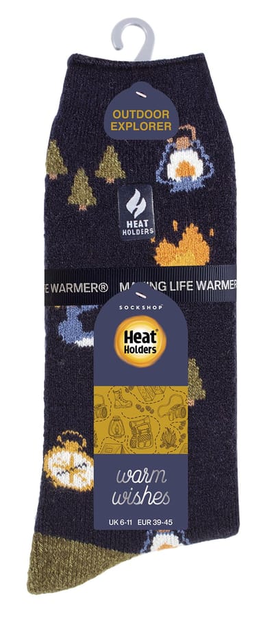 Heat Holders Lite - Heren Hobby Sokken - 2 Paar Gevoerde Thermische Sokken - Buitenshuis