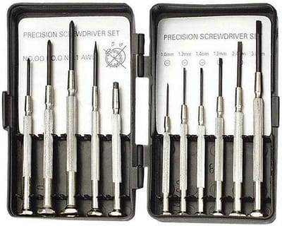 Knaak Precisie Schroevendraaierset 11-delig - Voor Horloges en Brillen - Reparatieset - 1 stuk