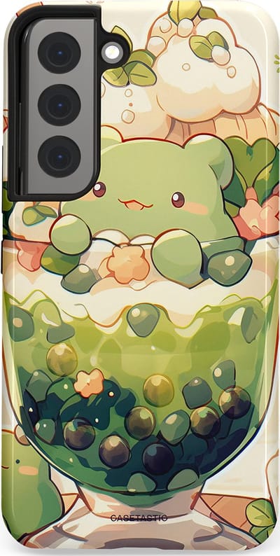 Casetastic Hoesje Geschikt voor Samsung S22 - Stijlvolle Beschermende Duo-layer Case - Zoet Dessert Patroon