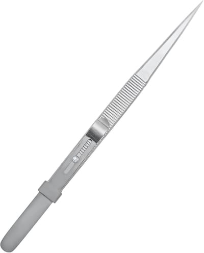 Diamantpincet - Precisie pincet - Sieraden maken - Antislip rasterpatroon - 162 cm - Zilver
