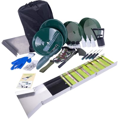 50in 127cm Opvouwbare Aluminiumlegering Sluisbox Goudsluisbox voor Rivieren Beken Exploratie