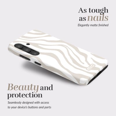 MIO by Mobilize Hoesje | Geschikt voor Samsung Galaxy S25 Edge | Compatibel met MagSafe | Hard Shell Back Cover | Sandy Zebra