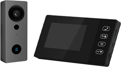 Draadloze Videodeurbel - Video Deurtelefoon - Veilige Toegang - 4.3 Inch IPS Scherm - 18.6 x 9.2 cm - Zwart