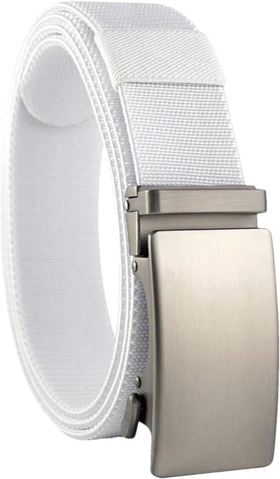 Canvas Riem - Automatische Gesp - Casual Draagcomfort - Elastisch Nylon - 3.8 cm Breed - Zwart