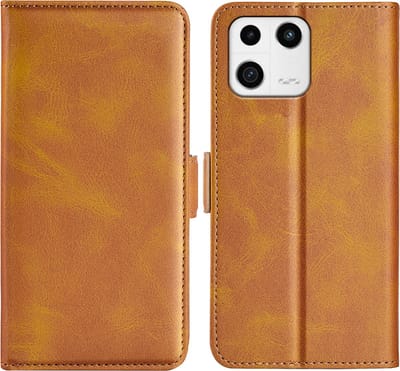 MobyDefend Hoesje - Geschikt voor Xiaomi 13 - Luxe Wallet Book Case (Sluiting Zijkant) - Lichtbruin